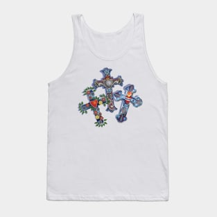 Folk Art Crosses Tank Top